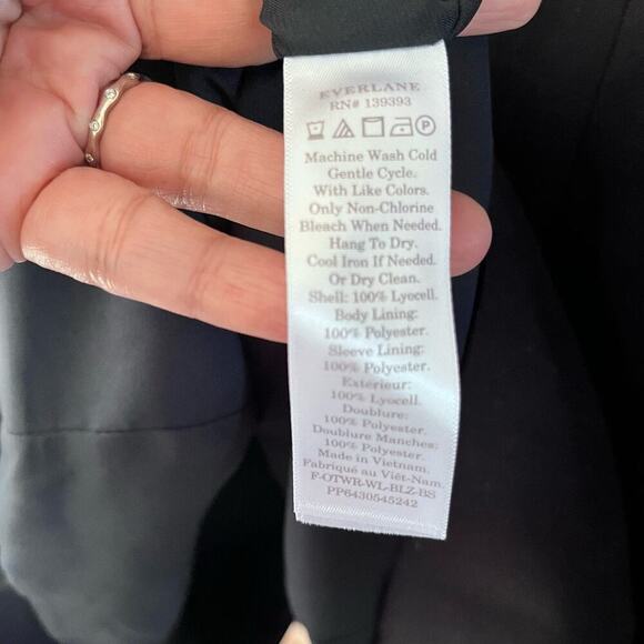 NWT: EVERLANE Black Single Button Front  The Easy Blazer Size 16 (L410) - Picture 9 of 10